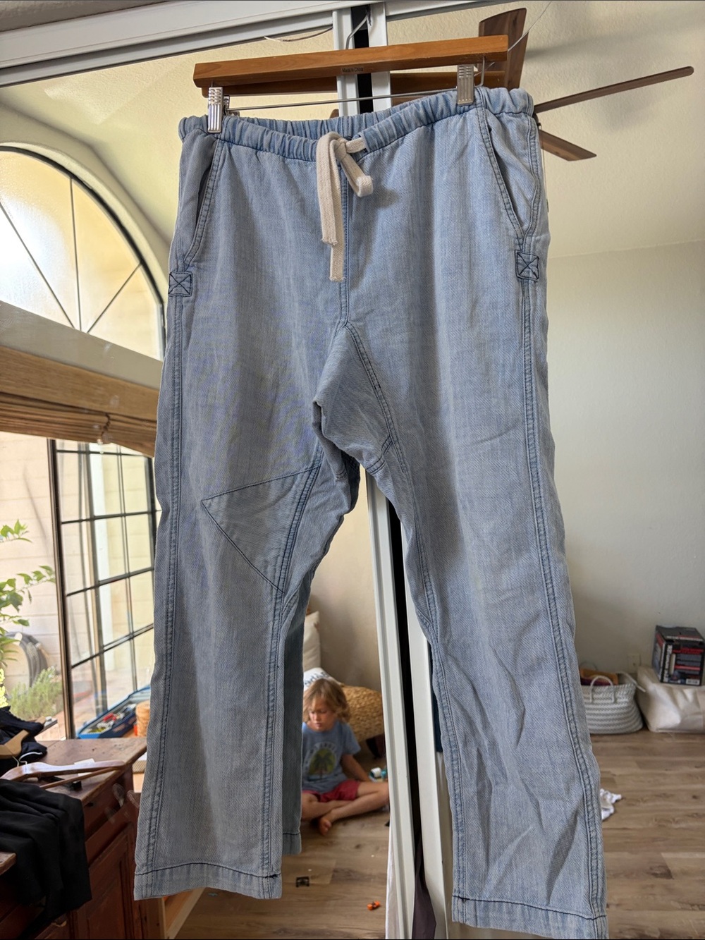freecity Light Blue Drawstring Women's Jeans